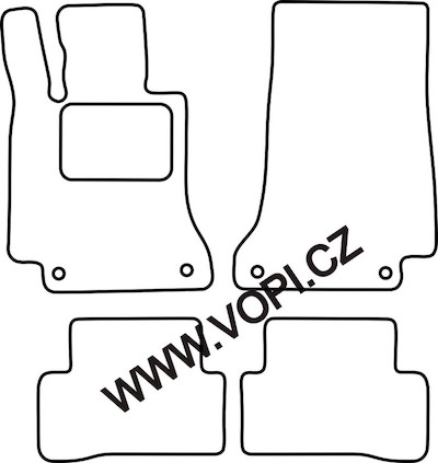 Přesné gumové koberce béžové / šedé Mercedes C-klass 2014- (W205)